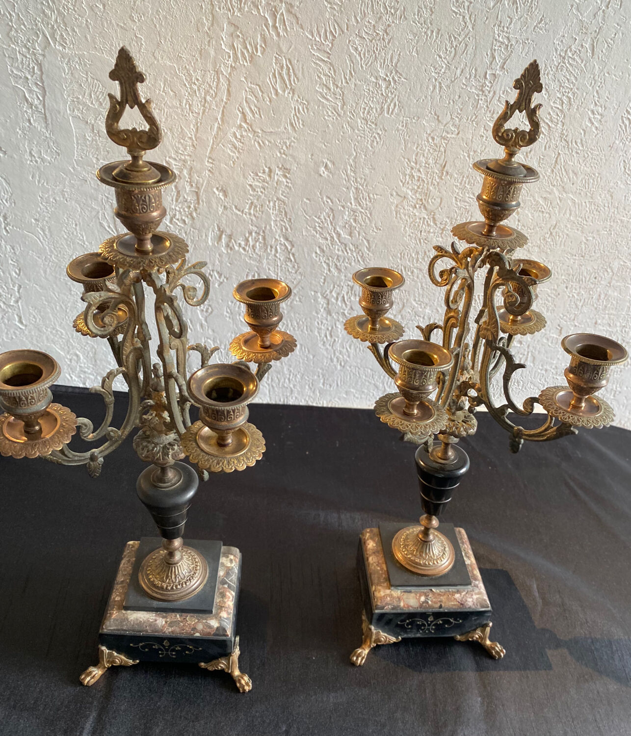 Dessus de cheminée 3 pièces époque Napoléon III