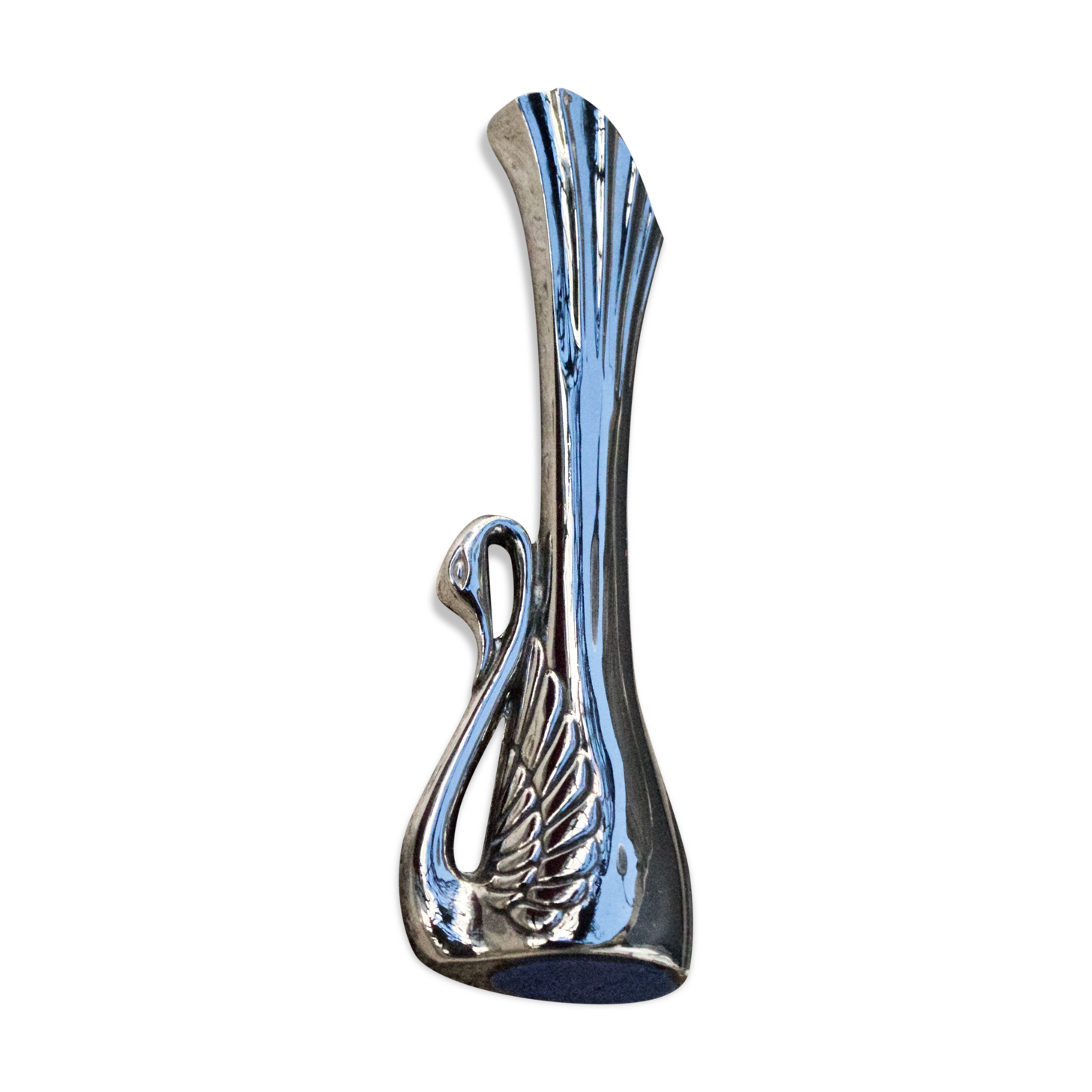 Small vintage Art Deco vase in silver metal