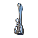Vase vintage art déco en métal argenté