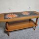 Coffee table 60s-70s scandinavian style tiles vallauris