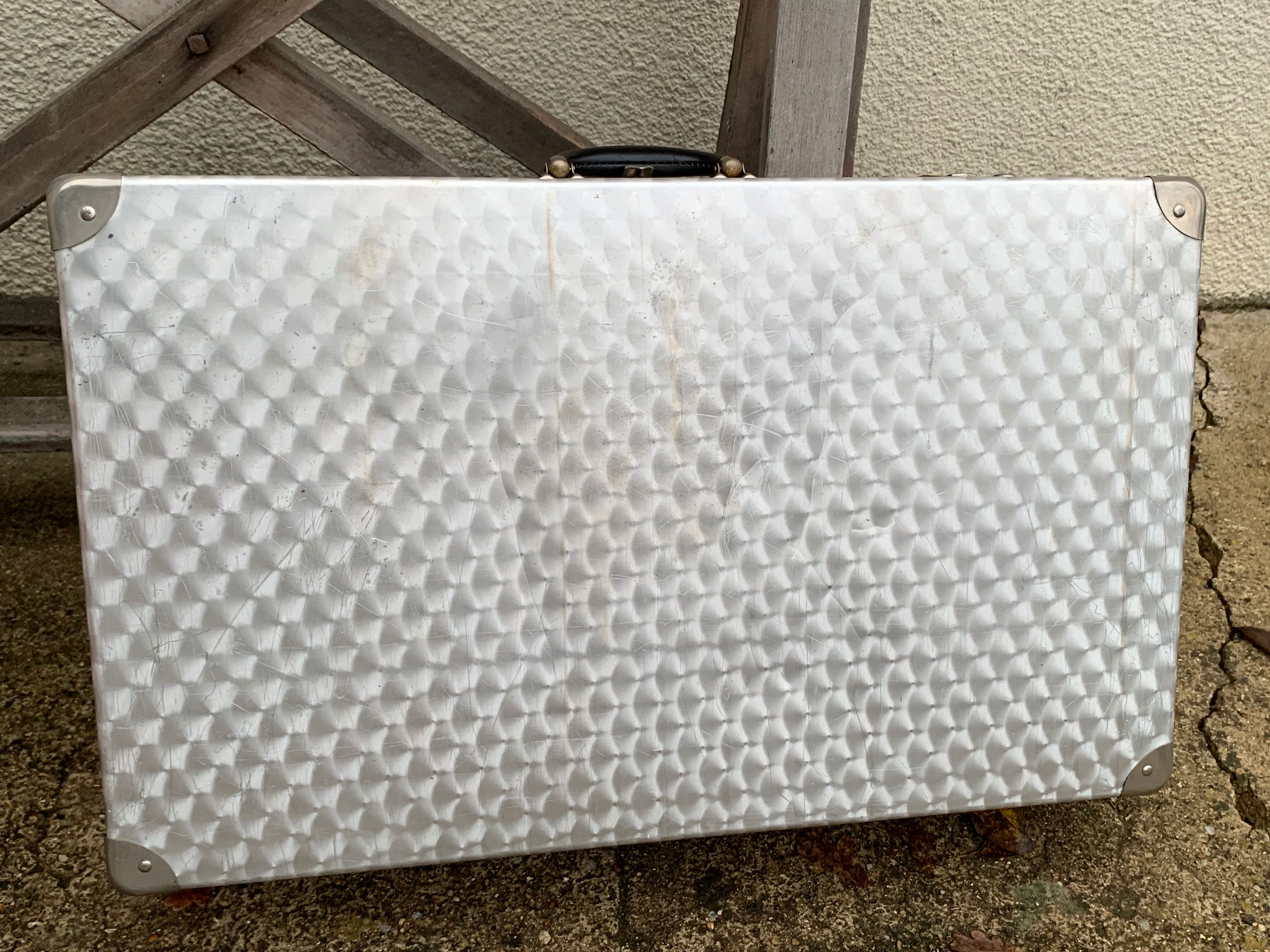 Vintage aluminum suitcases 1950