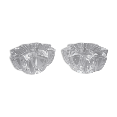 Bougeoirs etoiles en cristal Davesn