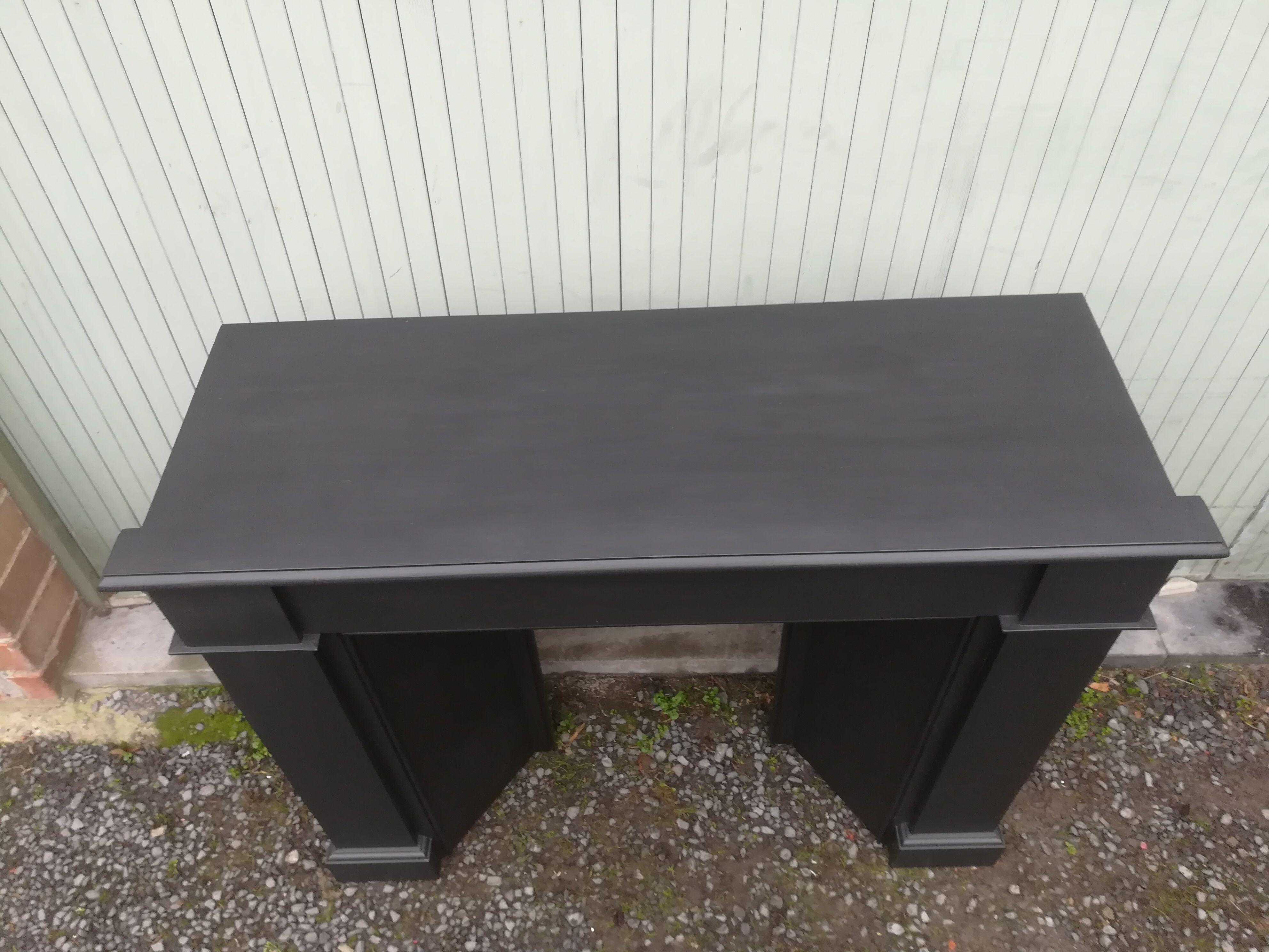 Black patina fireplace coat