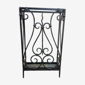 Art-deco forged iron umbrella holder