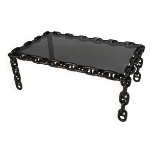 Table basse vintage brutaliste