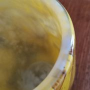 Yellow glass vase