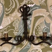 Paire d’appliques en fer forgé cordé