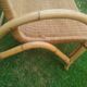 Vintage wicker rattan sofa bench