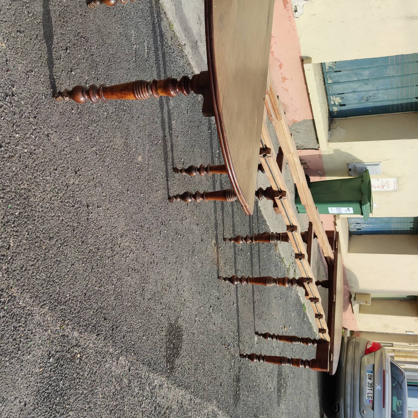 Louis Philippe period 10-foot walnut console table