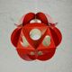 Orange metal origami decoration 70s