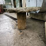 Large brutalist slate table