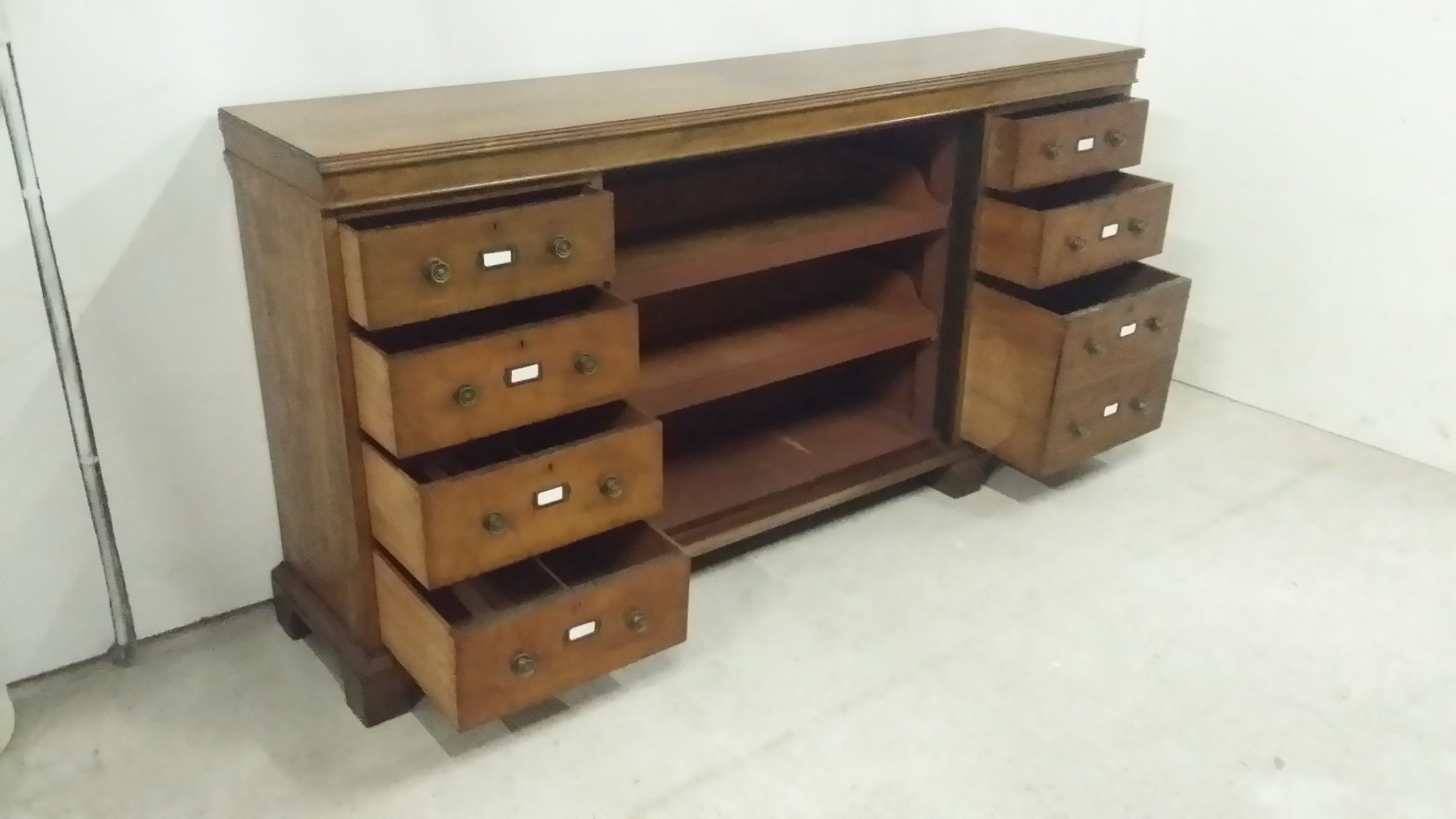 English herbalist's drawer cabinet