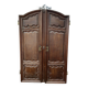 Pair of antique oak wardrobe doors