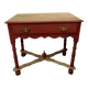 Table d'appoint ou console en bois terracotta avec tiroir