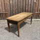 Solid oak farmhouse table with 2 drawers.