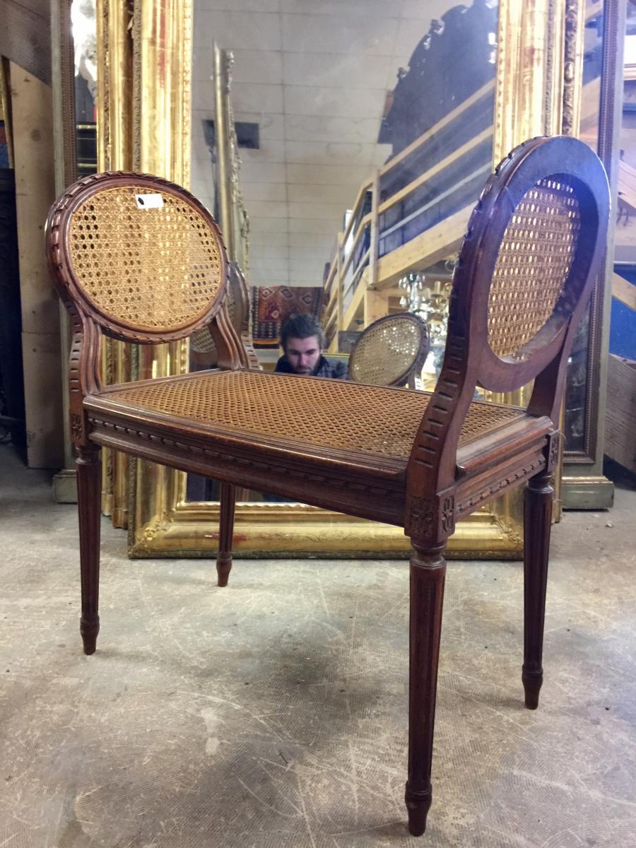 Seat in Louis XVI style caning