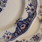 Set of 8 large flat plates + 1 round dish - longchamp