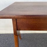 Modernist wooden desk with compass feet 1950