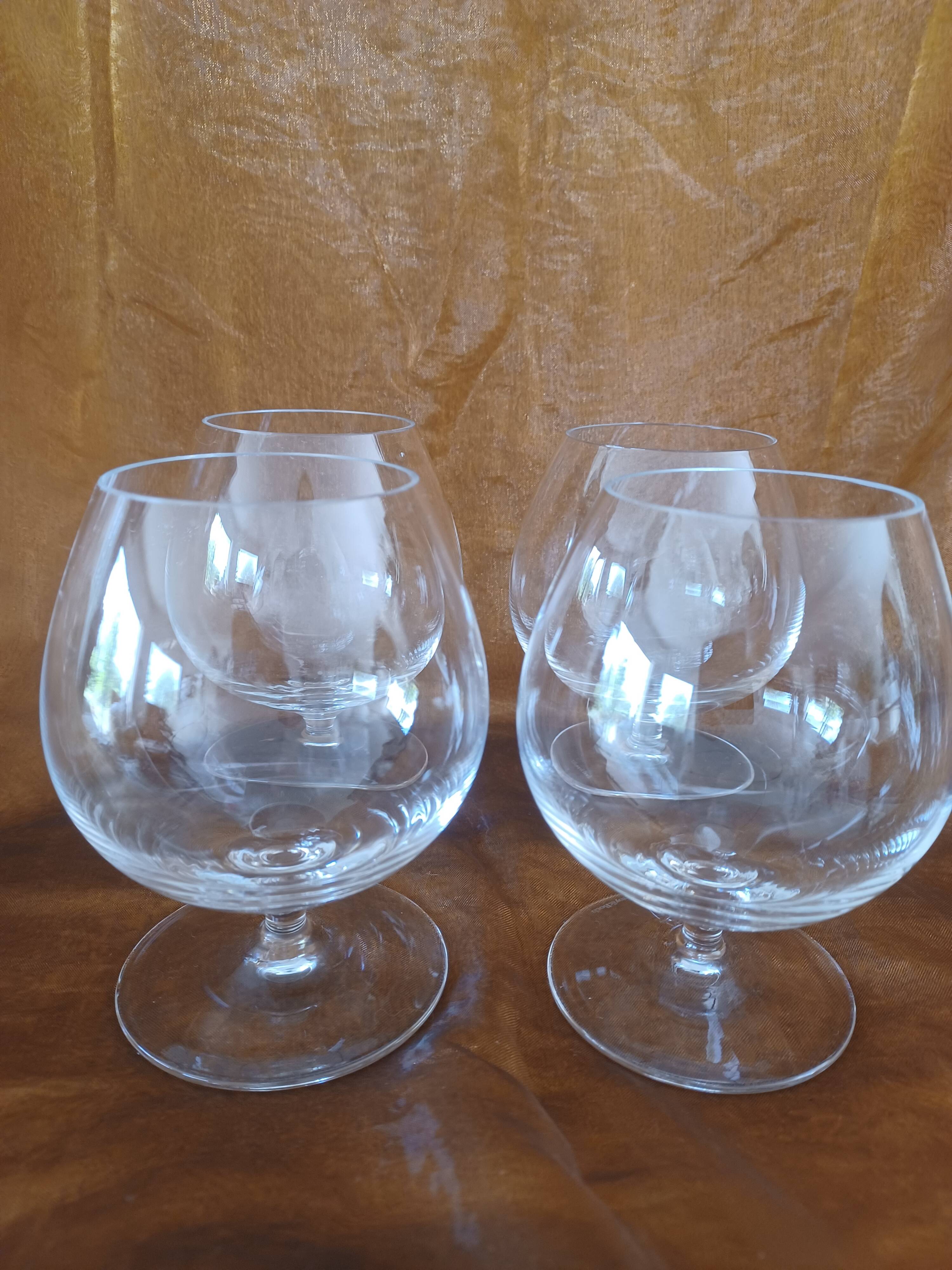 4 glasses with crystal cognac viileroy and boch