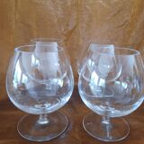 4 glasses with crystal cognac viileroy and boch