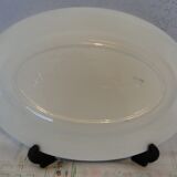 Plat de service oval en faience frise bleu vert modele djelfa grave en creux p3