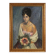 Portrait de dame peint en Italie du XXe siècle