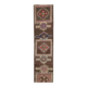 Vintage Turkish Oushak Handmade Wool Cotton Brown Runner Rug 56x235