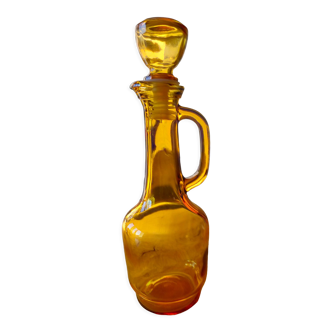 Yellow decanter with handle and spout