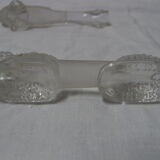 6 vintage animal glass knife holders
