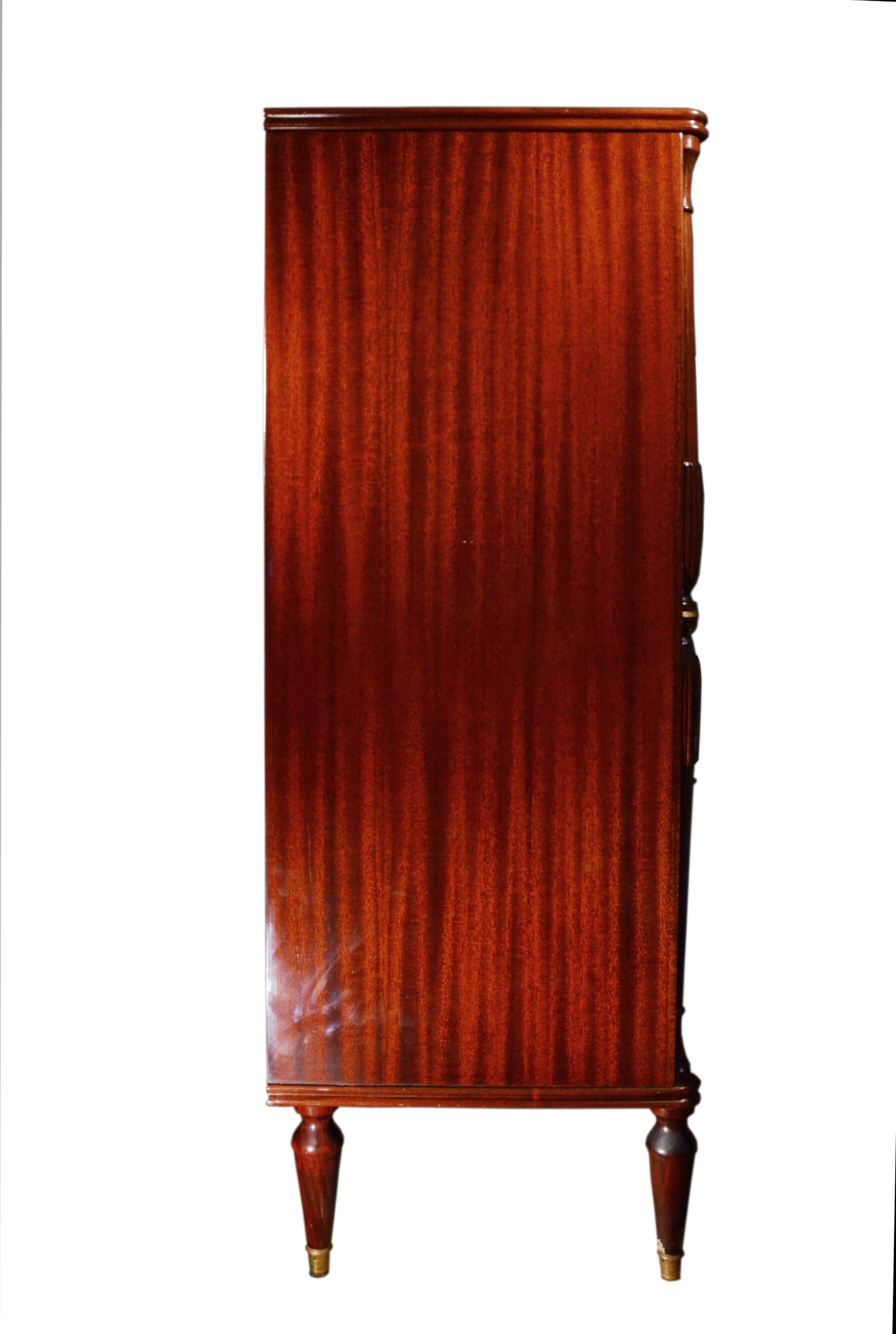 Display cabinet or bar cabinet in mahogany, 1970s