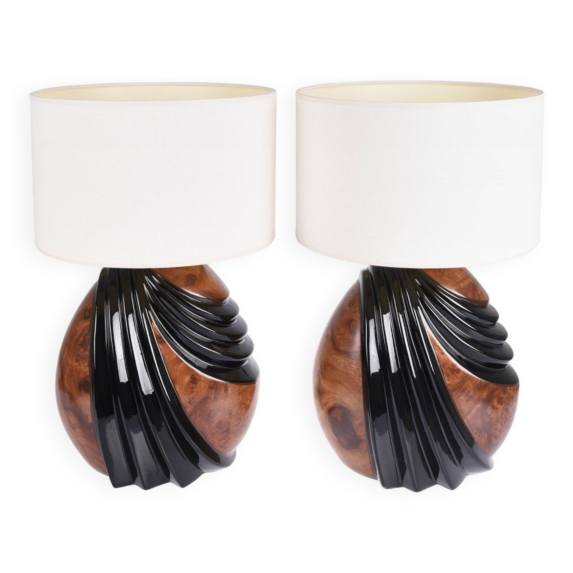 Paire de lampes dans le style Hollywood Regency