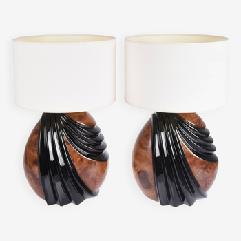 Paire de lampes dans le style Hollywood Regency