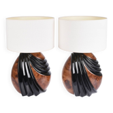 Pair of lamps in the Hollywood Regency style