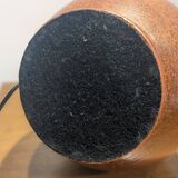 Red ceramic lamp by Jacques Ligner