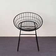 Black KM05 Wire Stool by Cees Braakman & Adriaan Dekker for Pastoe, 1960's