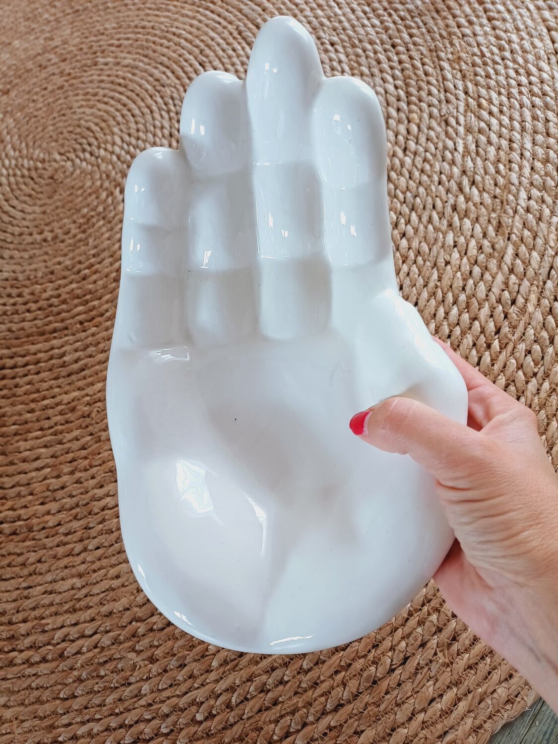 Giant ceramic hand