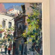 Southern alley, oil on canvas signed