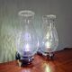 Pair of blown glass and chrome-plated metal wall lights, 1970s