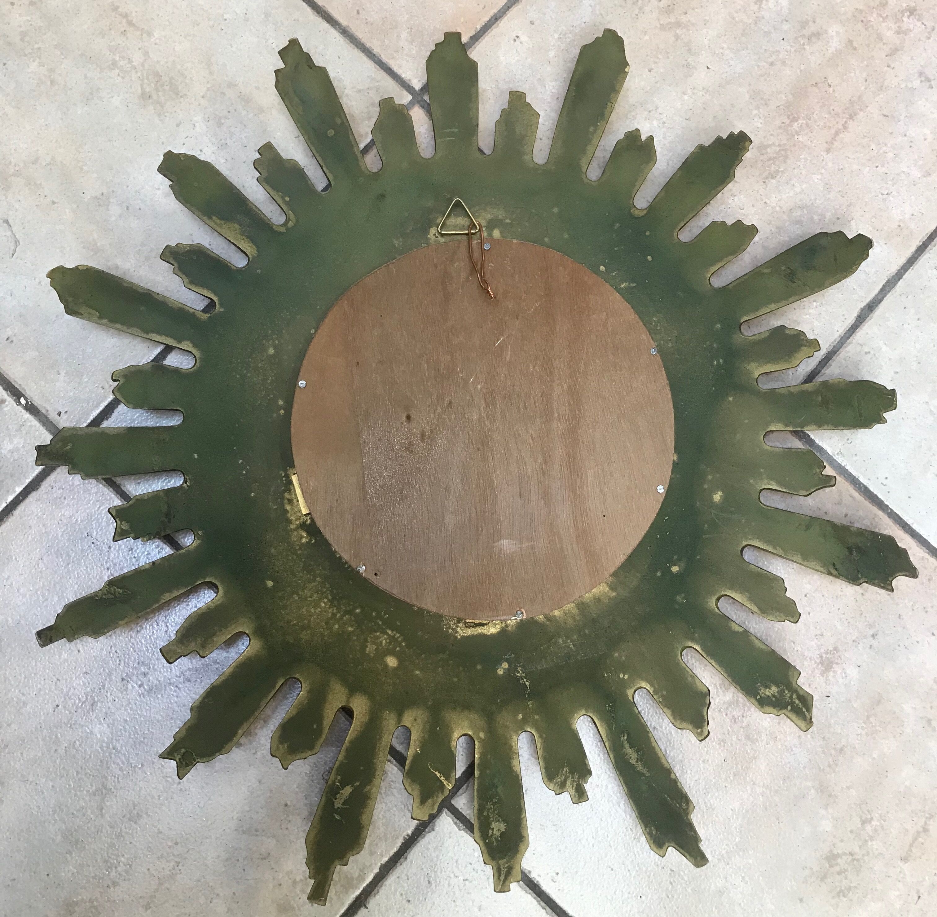 Sunny gilded wooden mirror 58x58cm