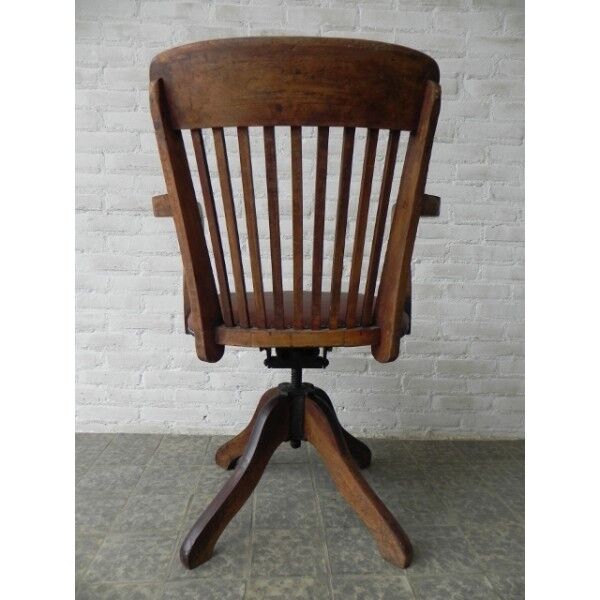 Chaise de bureau en acajou réglable en hauteur