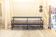Large black teak bench