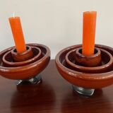 Set of 2 ceramic candle holders