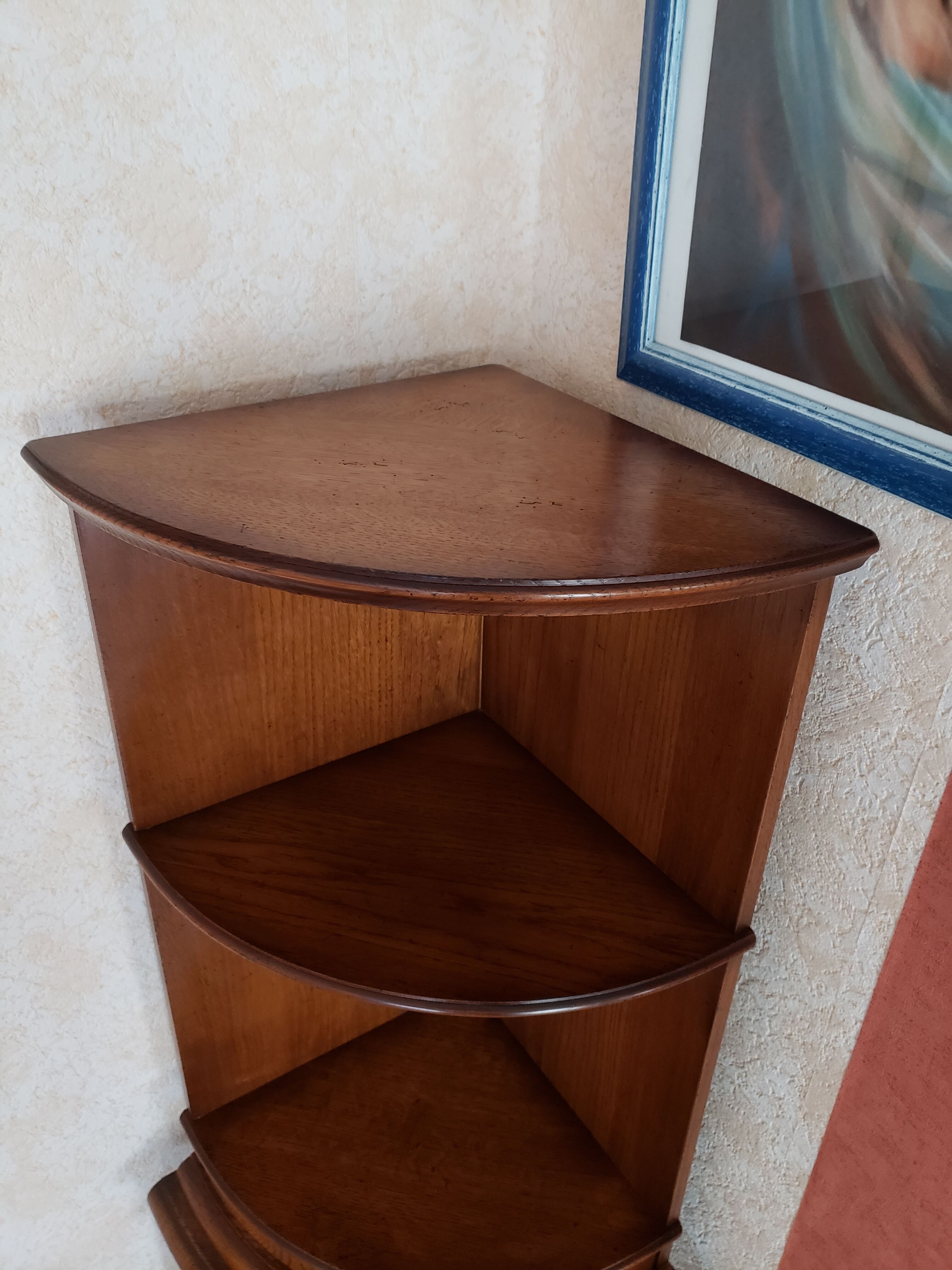 Solid oak corner cabinet