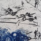 Salvador Dali: The Blue Riders, Original signed etching