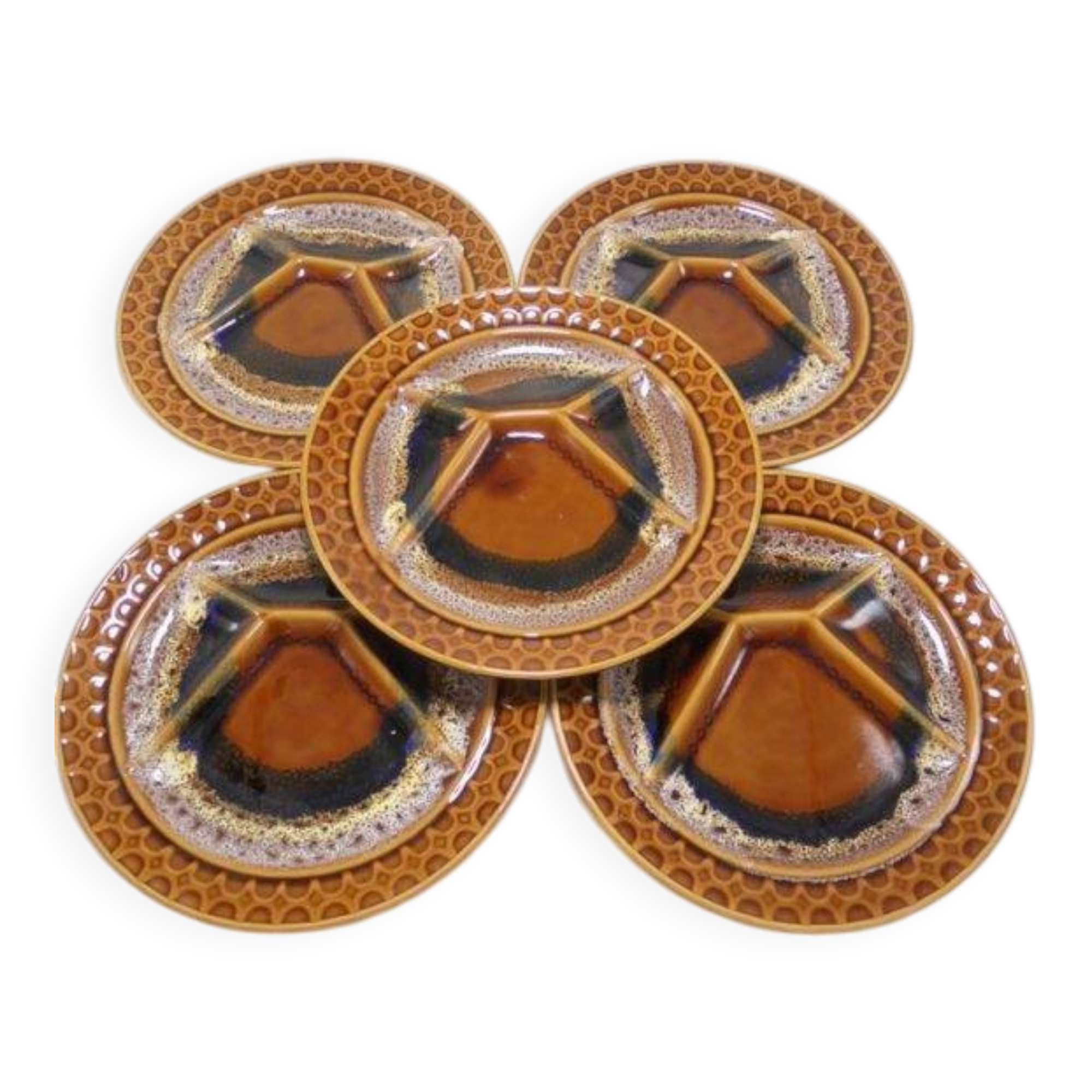 Set of 5 Sarreguemines plates