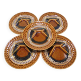 Set of 5 Sarreguemines plates