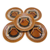 Set of 5 Sarreguemines plates