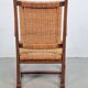 Modern Dutch Brutalist Armchair in Rush and Oak, 1950s