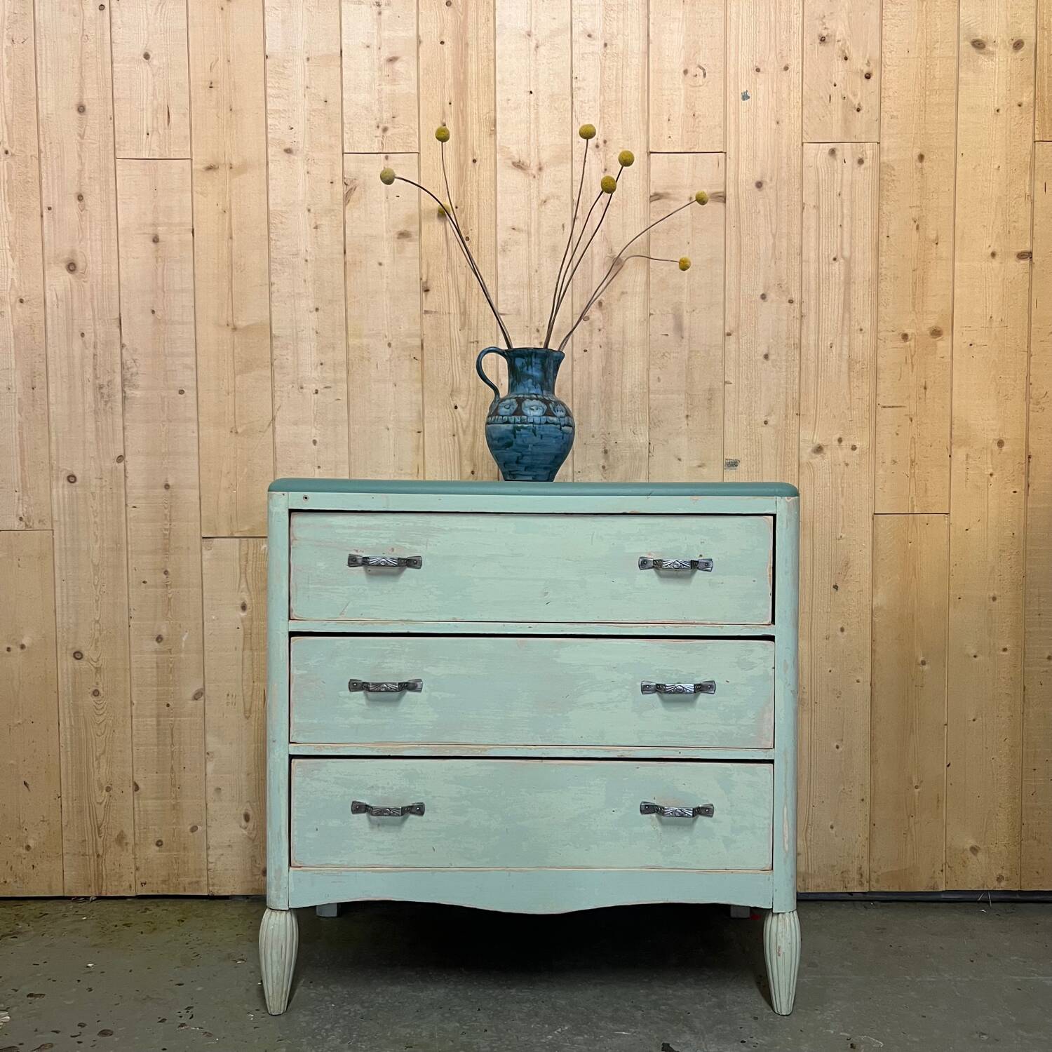 Vintage art deco three-drawer chest of drawers