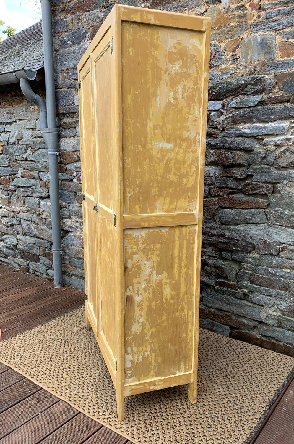 Parisian wardrobe in patinated wood